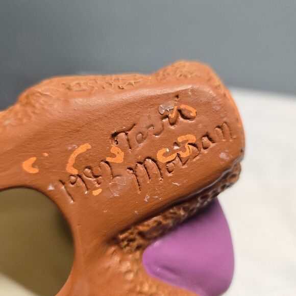 Pottery Teddy Bear With Baby Bear Figurine Nursery Baby Room Decor Vintage 80s - Picture 7 of 8